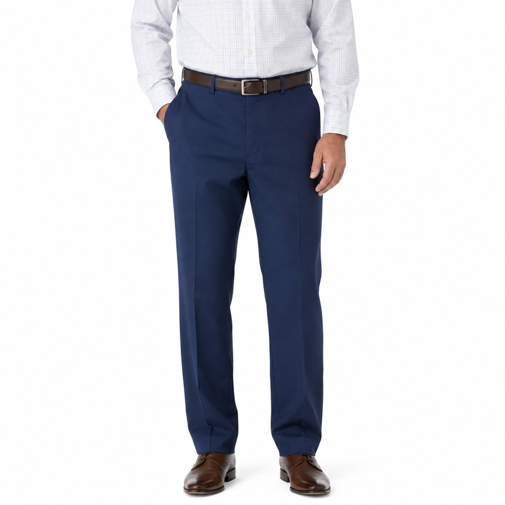 Joseph Abboud Blue Wool Blend Flat Front Dress Pants Hemmed NWT sz 48x34
